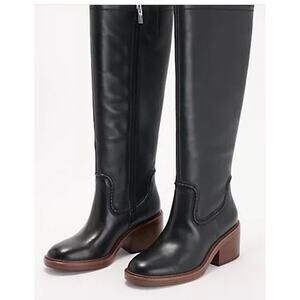 NEW Vince Camuto Women's Vuliann Knee High Boots black leather size 5.5